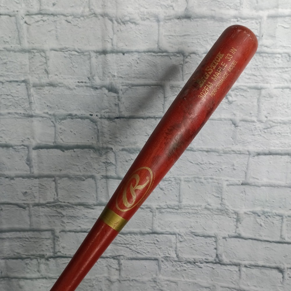 Rawlings Big Stick 302FM Maple Wood Baseball Bat 33 Inch Red Performance Model